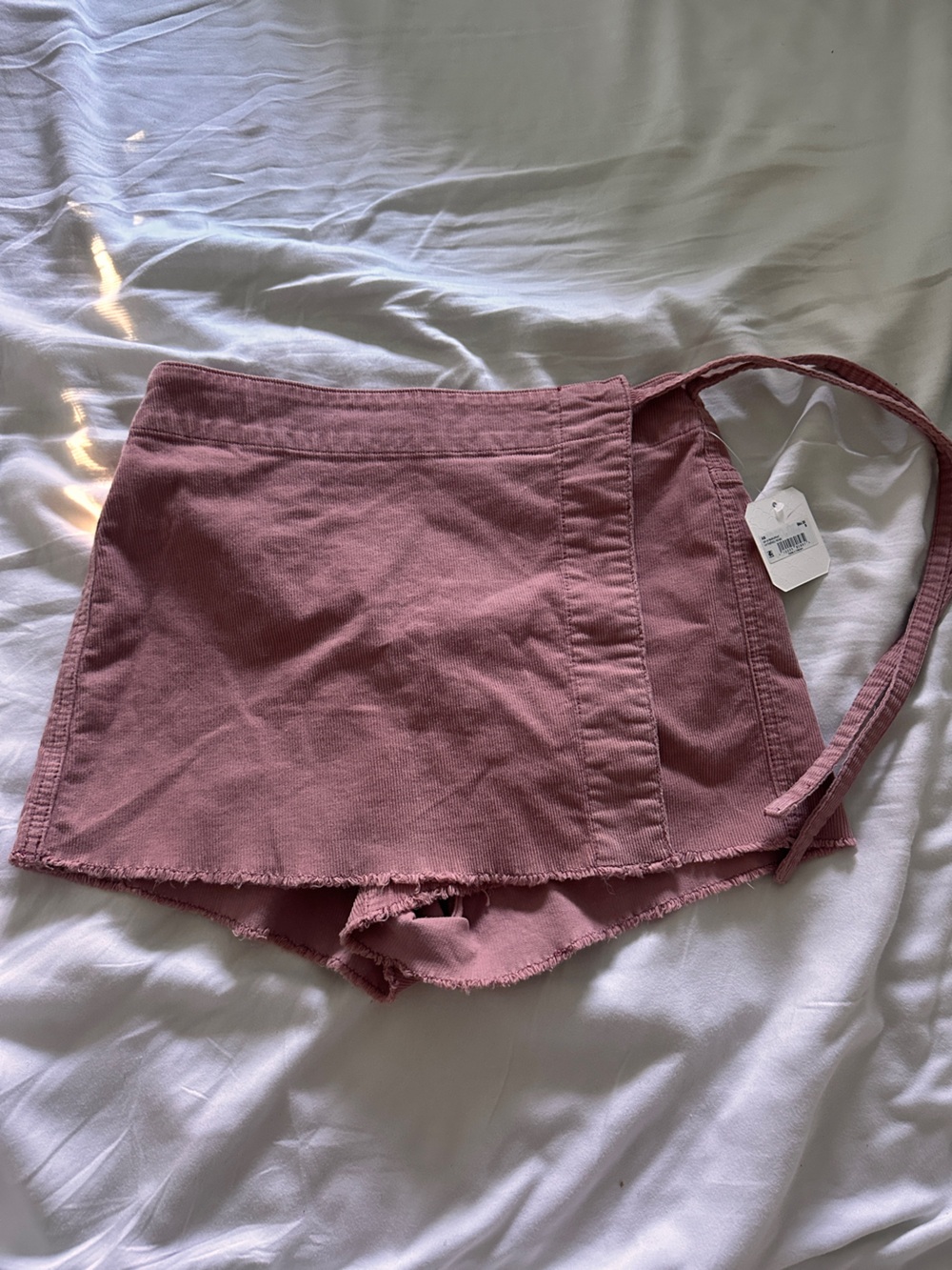 Altar'd State Dusty Rose Wrap Denim Skort